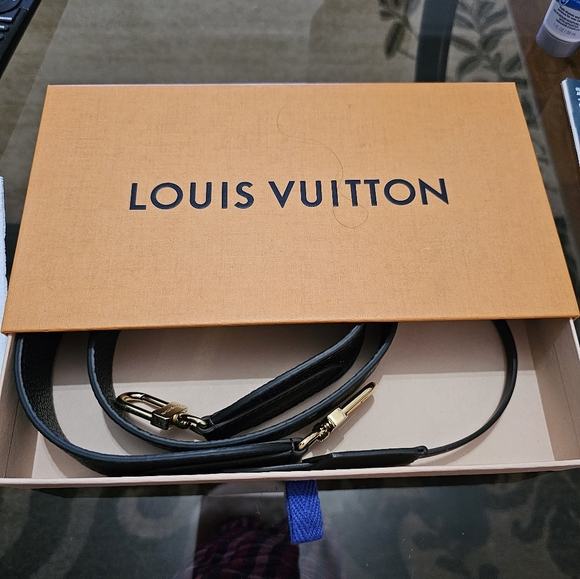 NEW LOUIS VUITTON Damier Ebene Taurillon Jersey strap - Picture 2 of 7